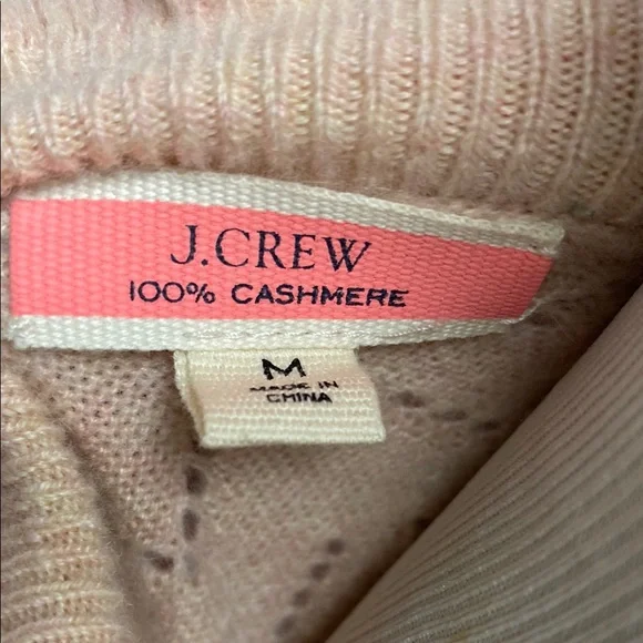 J. Crew Pink Cowl Neck Sweater in 100% Cashmere - Picture 2 of 7